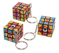 Baker Ross AX268 Porte-Clés Cubes Puzzles Monstres - Paquet De 4, Mini Jouets pour Enfants, Loisirs Créatifs pour Enfants