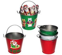 Baker Ross AX302 Mini Seau En Étain De Noël - Lot De 5, Décorations De Noël À Faire Et À Exposer Pour Les Enfants, Projet Idéal Pour Les Arts Et L'Artisanat Pour Enfants.