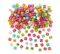 Baker Ross AX319 Perles Alphabet Cube Métallique - Paquet De 450, Poney Perles Pour Enfants, Arts Et Artisanat Et Fabrication De Bijoux