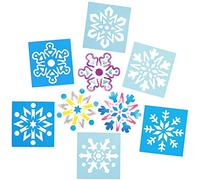 Baker Ross AX404 Pochoirs De Flocon De Neige Lavables - Paquet De 8, Fournitures De Peinture pour Enfants Projets d'arts Et D'Artisanat