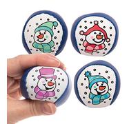 Baker Ross AX439 Mini Balles Molles Bonhomme De Neige Joyeux - Paquet De 6, Balles Rebondissantes, Parfait Pour Les Sacs De Fête Pour Enfants, Les Faveurs
