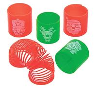 Baker Ross AX453 Mini Ressorts De Noël - Paquet De 12, Ressorts Jouets Pour Enfants, Remplissage De Bas, Sacs De Fête Et Petits Jouets Pour Enfants