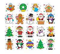 Baker Ross AX456 Tatouages de Noel - Lot de 60, Tatouages Temporaires pour Enfants, Parfaits pour Remplir les Sacs de Fête de Noël, Cadeaux pour les Enfants