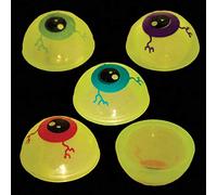 Baker Ross AX592 Jouets Globe Oculaires Lumineux Sauteurs - Paquet De 10, Petits Jouets Pop Avec Des Personnages Amusants D'Halloween