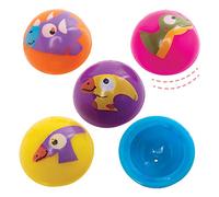 Baker Ross AX605 Jouets Sauteurs Dinosaures - Paquet De 12, Petit Jouet À Disque Pop Avec Des Personnages Amusants, Parfait Pour Les Remplisseurs De Sacs De Fête Pour Enfants Ou Des Idées Cadeaux