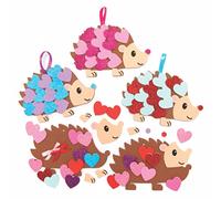 Baker Ross AX718 Kits hérisson en forme de cœur - Paquet de 5, Idéal pour enfants, et les fournitures artisanales