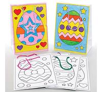 Baker Ross AX755 Kits sac-cadeau d’œuf de Pâques à colorier - Paquet de 8, Loisirs créatifs à thème pour enfants, idéal pour les enfants à créer leur propre projet