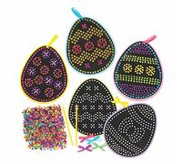 Baker Ross AX780 Kit de décorations d’œuf de Pâques en paillettes - Paquet de 5, Loisir créatifs pour enfants et adultes à créer et décorer