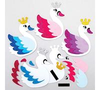 Baker Ross AX833 Kits d’aimants princesse de cygne - Paquet de 8, Décoration pour le frigo, Idéal pour les activités de groupes d'artisanat et l'artisanat à domicile