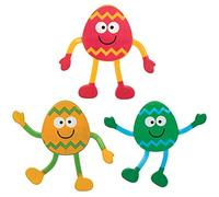 Baker Ross AX902 Des extensibles d’œuf de Pâques - Paquet de 4, jouets fantaisie de Noël pour enfants, idéal pour les cadeaux, le sac de butin ou de prix et les remplisseurs de bas