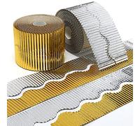 Baker Ross Bordure Adhesive Decoratif Or et Argent - Lot de 2, Decoration Classe Ecole (FX326)