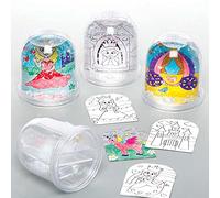 Baker Ross Boules à Neige Motif Princesse - Lot de 4, Loisirs Créatifs Enfants (FE286)