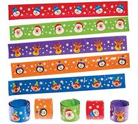 Baker Ross Bracelet a Claquer motif Personnages de Noël - Lot de 10, Bracelets pour Enfants (FX402)