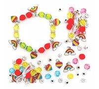 Baker Ross Bracelets à Breloques motifs Arc en Ciel - Lot de 3, Loisirs Créatifs pour Enfants (FE111)
