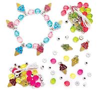 Baker Ross Bracelets à Breloques motifs Crème Glacée- Lot de 3, Loisirs Créatifs pour Enfants (FE387)