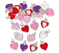 Baker Ross Breloques Cœur (Lot de 24) - Idéal pour les créations sur le thème de la St valentin ou de la Fête des mères