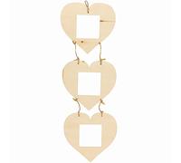 Baker Ross Cadres Photos en Bois forme Coeur - Lot de 4, Fournitures Artistiques en Bois Naturel pour Enfants (FC424)