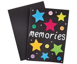 Baker Ross Carnets de Croquis Noirs Format A6 - Lot de 6, Cahier de Dessin Enfant (FX434)