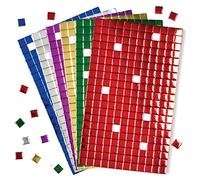 Baker Ross Carrés de mosaïques en mousse autocollante métallisée (Lot de 1 440) - Matériel créatif pour enfants et adultes