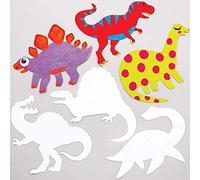 Baker Ross Carte Dinosaure à Décorer - Lot de 30, Activites Manuelles pour Enfant (FE122)