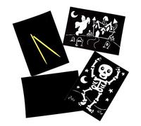 Baker Ross Cartes à gratter fluorescentes (Paquet de 8)