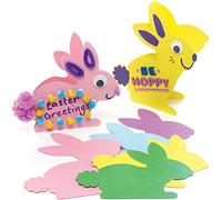 Baker Ross Cartes motif Lapin de Pâques - Lot de 10, Loisirs Créatifs pour Enfants (AX750)