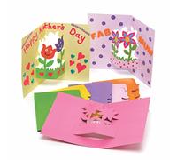 Baker Ross Cartes Pop Out motif Fleur - Lot de 10, Fournitures de Loisirs Créatifs pour Enfants (AX879)