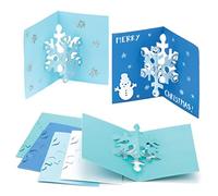 Baker Ross CARTES Pop-Up Flocon de Neige (Paquet de 8)- Ideal pour Le Loisir Créatif