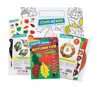 Baker Ross CBS009 Craft-it Box Lot de 2 kits créatifs amusants, autocollants et un livre d'activités pour garçons et filles, boîte de bricolage dinosaure