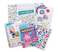 Baker Ross CBS023 Lot de 2 kits créatifs amusants sur le thème de la sirène pour enfants - Avec autocollants et livre d'activités pour garçons et filles