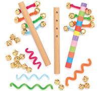 Baker Ross Cloche en Bois - Lot de 4, Jouets en Bois pour Enfants (AT813)