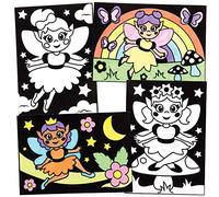 Baker Ross Coloriage en Velours motif Fées - Lot de 10, Activites Manuelles pour les Enfants (FC693)