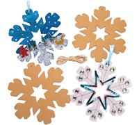 Baker Ross Couronnes Flocon de Neige (Paquet de 10) - Loisirs créatifs de Noël pour Enfants, coloris assortis
