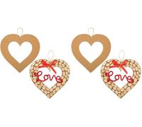 Baker Ross Craft-it carton en forme de cœur Avec cordon de suspension Diamètre: 22 cm - 10 pièces, Weiß (Lot de 2)