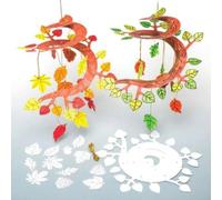 Baker Ross Décorations automnales en Forme de Spirales à colorier (Lot de 5) - Loisirs créatifs pour Enfants