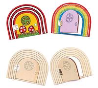 Baker Ross Décorations de Portes en Bois motif Fée - Lot de 4, Activités Manuelles pour les Enfants (FC825)