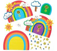 Baker Ross Décorations de Portes en Mousse motif Fées Multicouleur - Lot de 4, Activités Manuelles pour les Enfants (FC842)