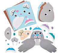 Baker Ross Décorations en forme de Phoque et Morse à Assortir - Lot de 4, Activités Manuelles pour Enfants (FX353)