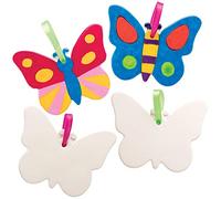 Baker Ross Décorations papillons en céramique (Paquet de 5) - Loisirs créatifs à thème pour enfants
