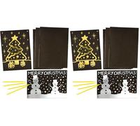 Baker Ross Dessins à gratter dorées et argentées (Lot de 16) - Loisirs créatifs pour Enfants AF724 Noir