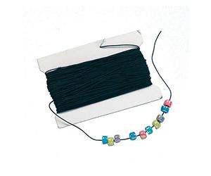 Baker Ross Élastique Noir - Bobine de 30 m - Idéal pour la créationde bracelets et de colliers