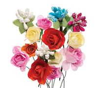 Baker Ross Ensemble de fleurs en papier (lot de 42) - Décorations de loisirs créatifs pour enfants sur le thème du printemps