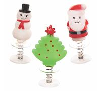 Baker Ross FC280 Ressort Jouet Enfant de Noel - Lot de 6, Jouet Creatif, Mini Jouet Enfant, Jouet a ressort, Loisirs Creatifs Enfants