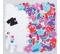 Baker Ross FC420 Lot de 8 aimants en mousse au motif de licorne pour travaux manuels, Saint-Valentin, enfants (FC420), taille M