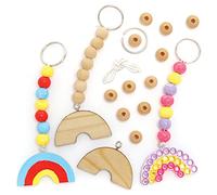 Baker Ross FE126 Kit de porte-clé de l’arc-en-ciel- Lot de 5, Kit de port-clé pour enfants, créez votre propre porte-clé, kits de porte-clé pour enfants.