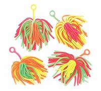 Baker Ross FE348 Balles yoyo nouille - Paquet de 4, jouets à presser pour enfants, petits cadeaux pour enfants