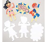 Baker Ross FE400 Carte en forme héros astrales - Paquet de 30, fournitures d'art colorées pour les activités de création artisanale des enfants