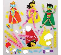 Baker Ross FE403 Kits d’héro d’étoile en fils de chenille - Lot de 4, activité Arts et artisanat pour enfants, ensemble de bricolage pour enfants à fabriquer et à décorer