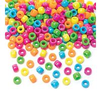 Baker Ross FE489 Perles en Couleurs Vifs - Paquet de 600, embellissements multicolores pour la fabrication de bijoux pour enfants, l'artisanat et les activités d'artisanat