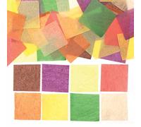 Baker Ross FE602 Mini Carre de Soie motif Automne - Lot de 4000, Papier Couleur, Papier de Soie Assortiment, Loisir Creatif pour Enfant